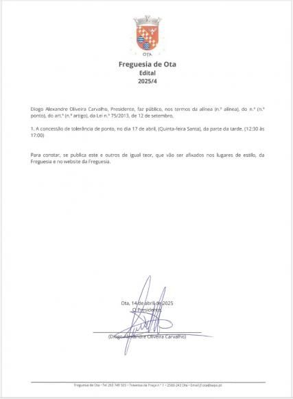 Toler&acirc;ncia de Ponto - P&aacute;scoa