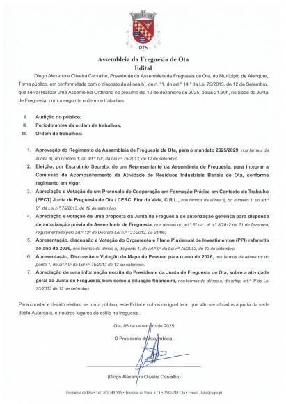 Assembleia da Freguesia de Ota