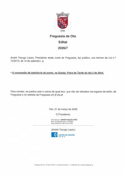 TOLER&Acirc;NCIA DE PONTO - P&Aacute;SCOA