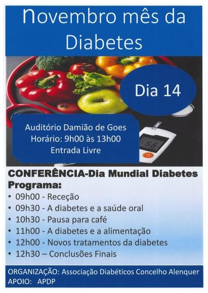 Confer&ecirc;ncia Dia Mundial da Diabetes - 14 de novembro