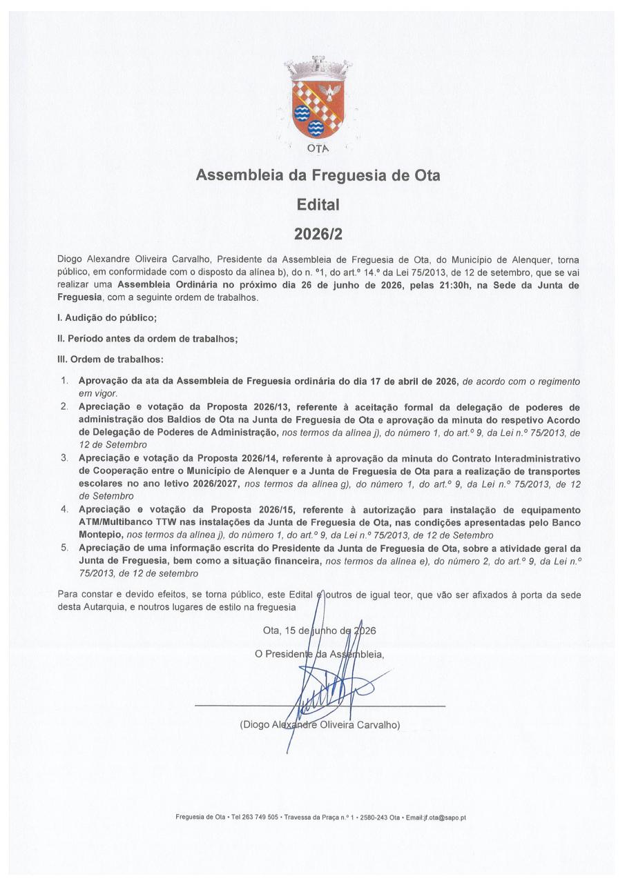 Assembleia da Freguesia de Ota